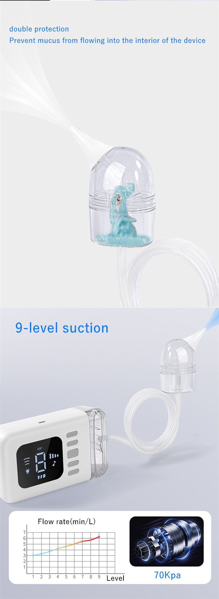 DQ18 Elektrischer Baby-Nasensauger — Split-Typ — features and specifications 2