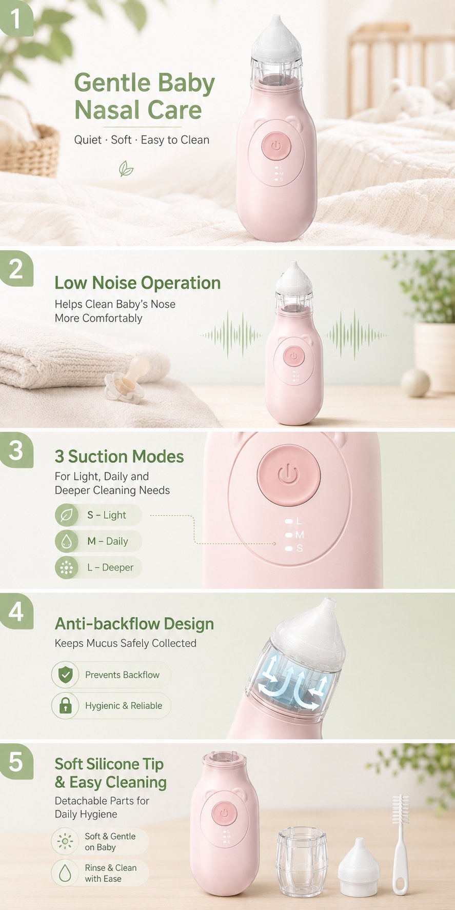 DQ22 شفاطة أنف كهربائية للأطفال — features and specifications 1