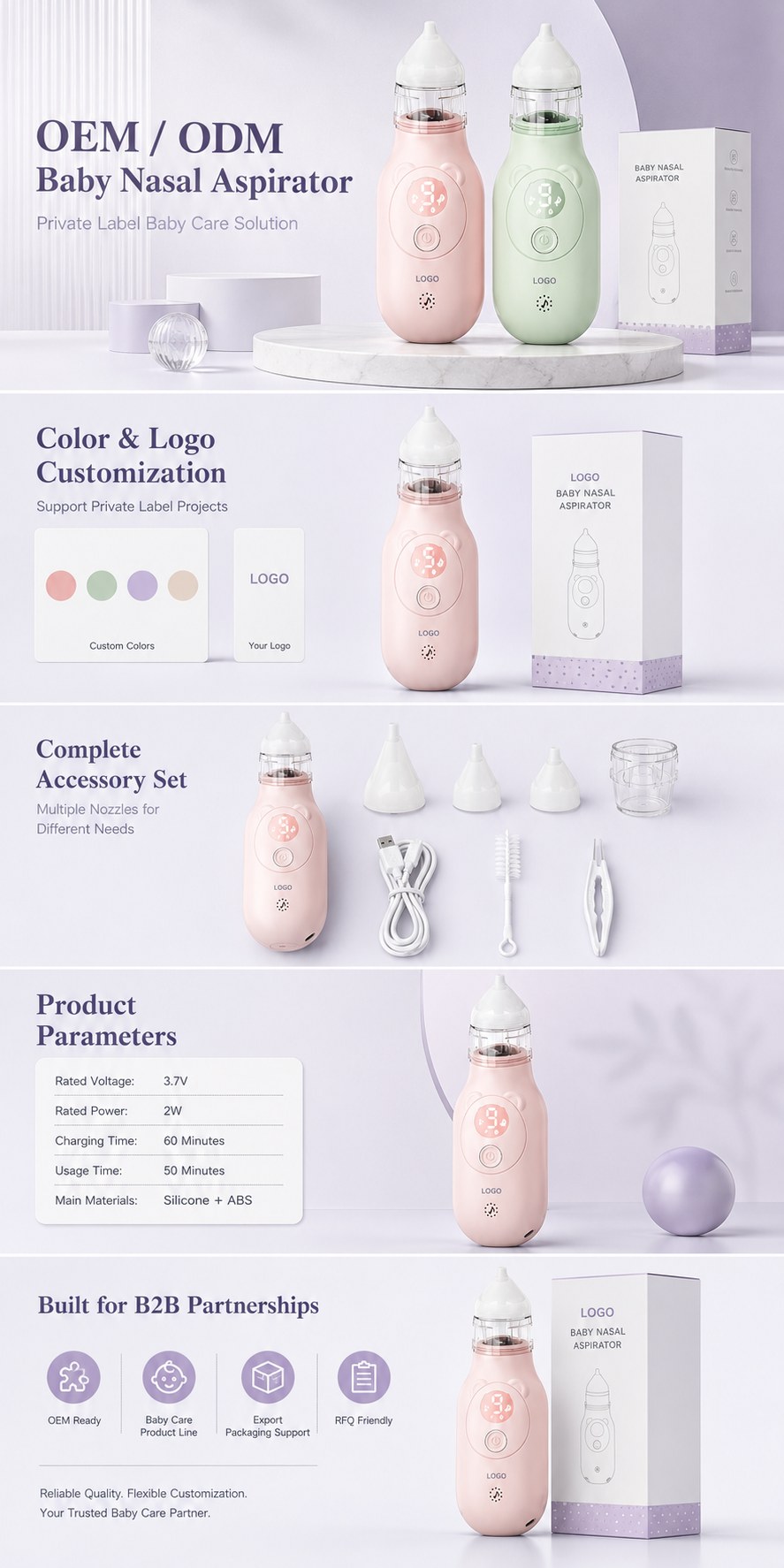 DQ22PRO Electric Baby Nasal Aspirator Pro — features and specifications 4