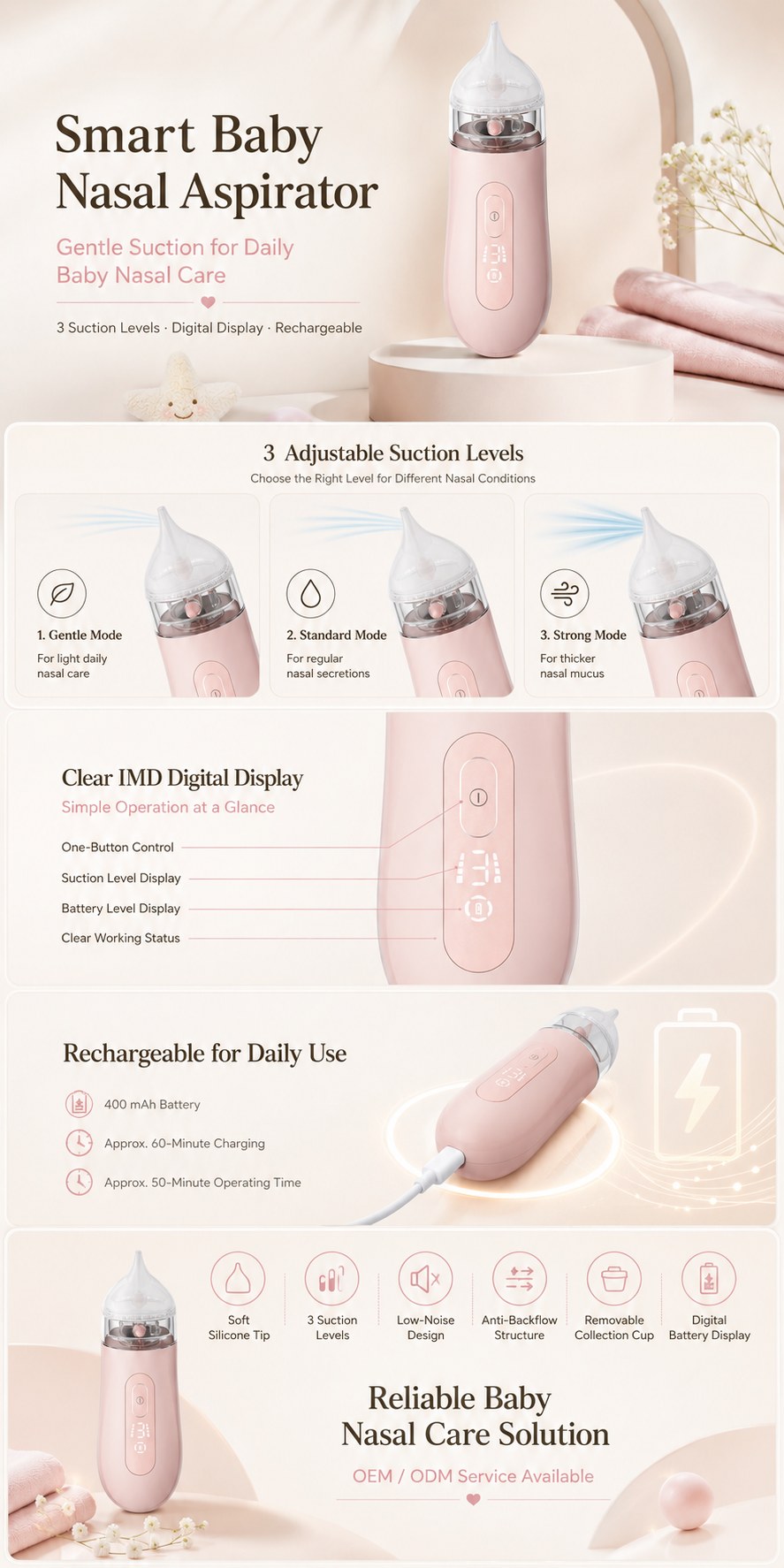 DQ30 전동식 영유아용 콧물흡입기 — features and specifications 3