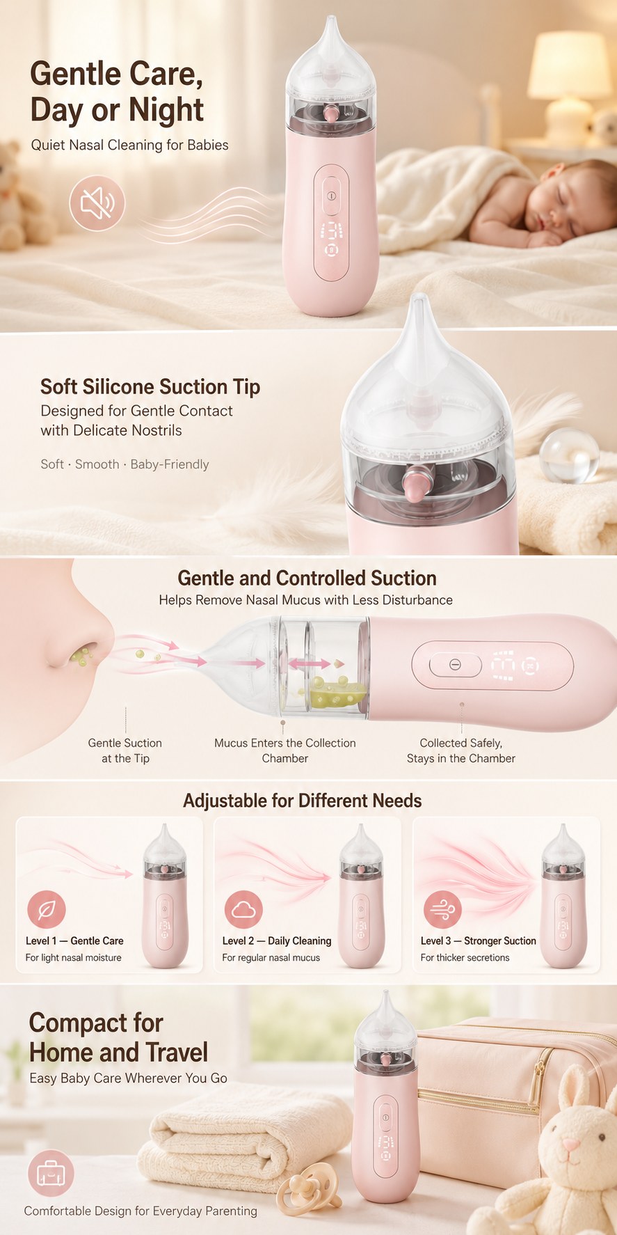 DQ30 전동식 영유아용 콧물흡입기 — features and specifications 4