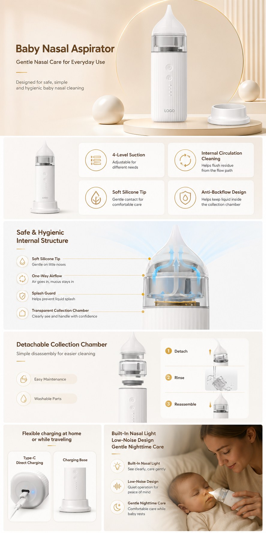 DQ58 전동식 영유아용 콧물흡입기 — features and specifications 1