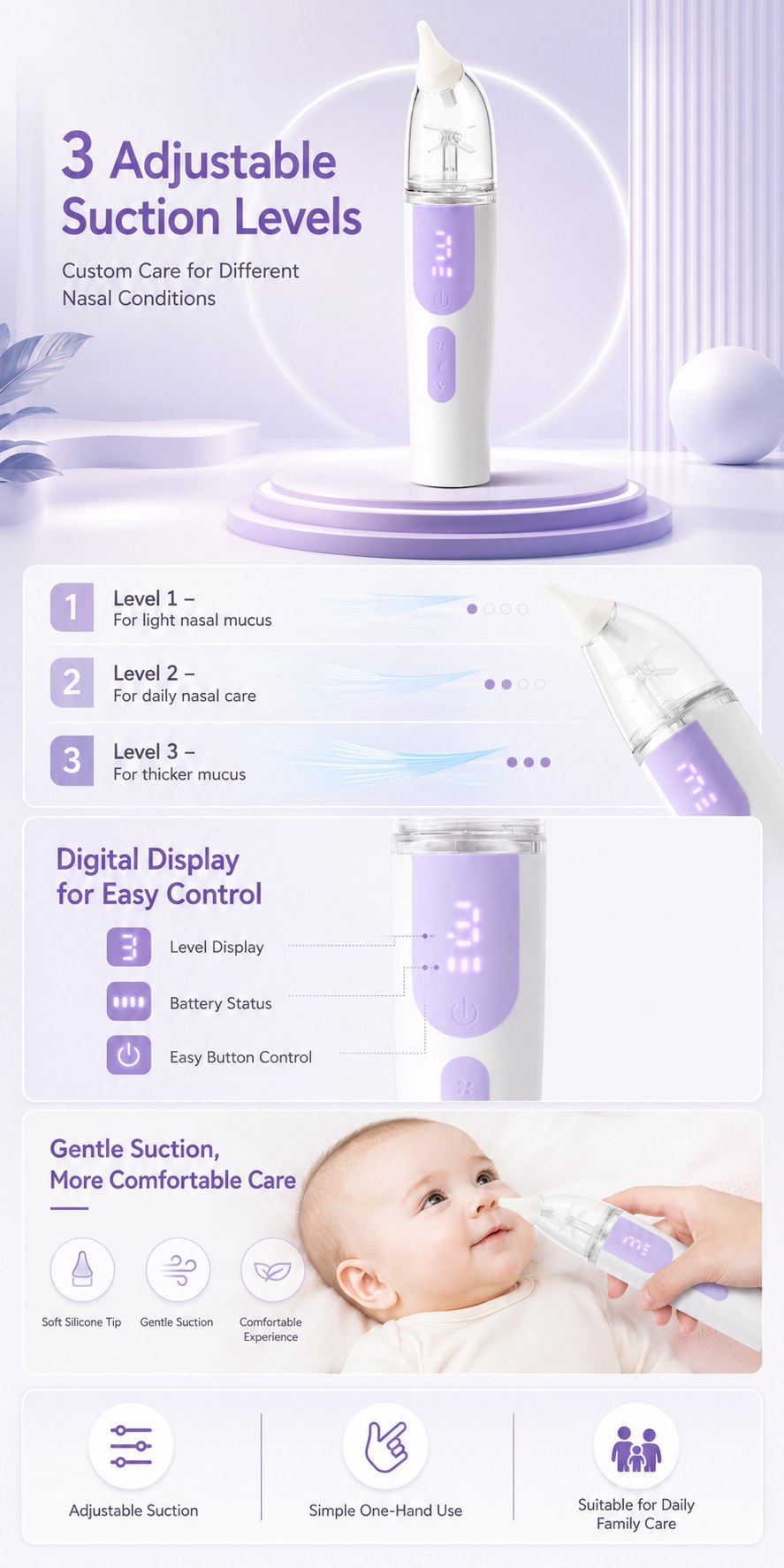 DQ66 Elektrischer Baby-Nasensauger — features and specifications 3